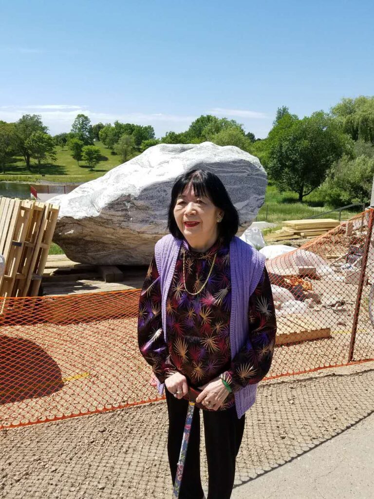 Jennie with boulder from china